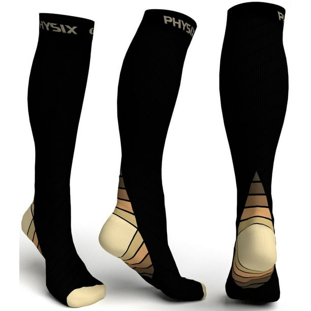 Physix Gear Sport Compression Socks for Men /& Women 20-30 mmhg Athletic Fit